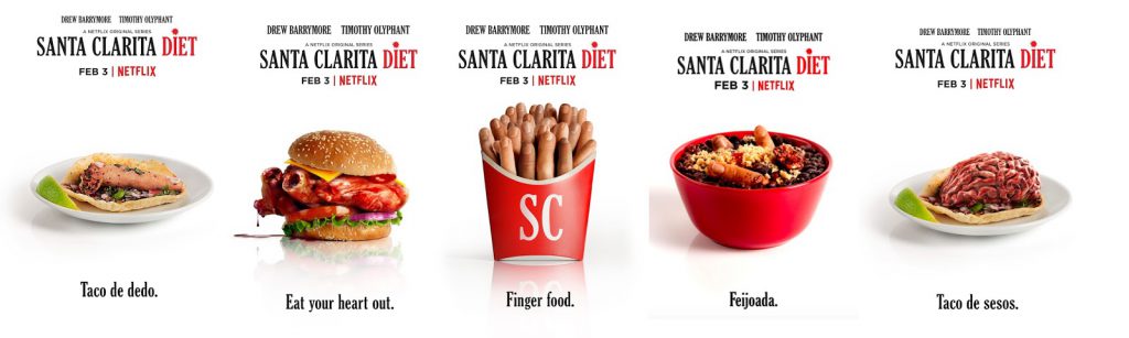 Carteles serie Santa Clarita Diet de Netflix. Fuente: Colaborativo