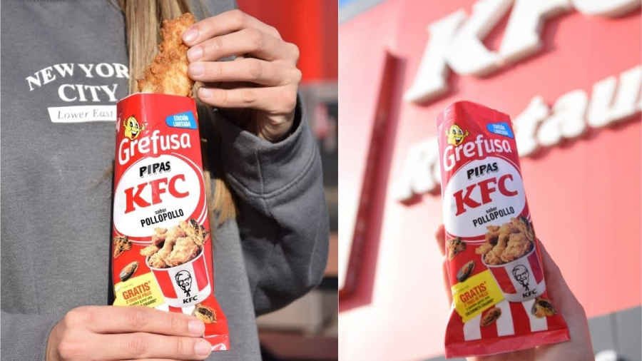 acción de co-branding Pipas Grefusa KFC