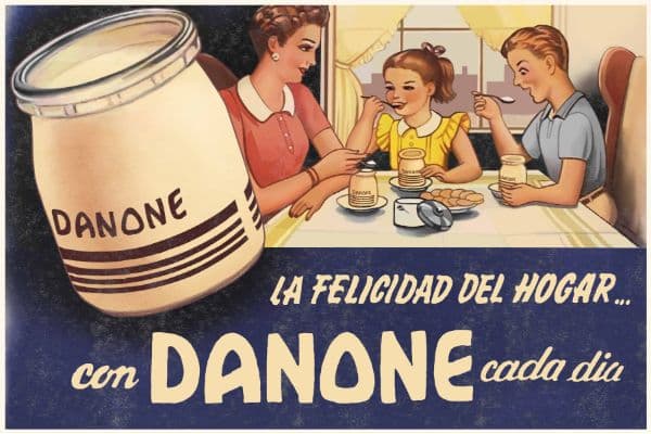 cartel clásico de Danone