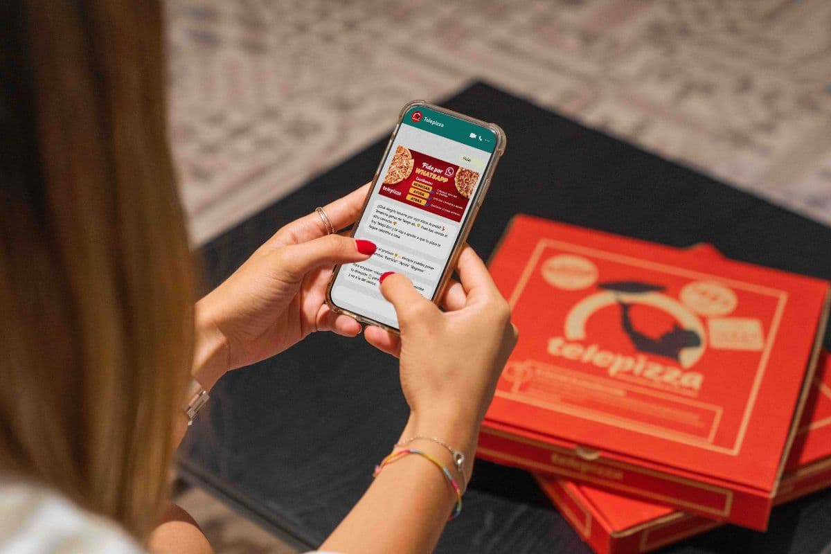 Telepizza estrena servicio de pedidos a domicilio vía WhatsApp