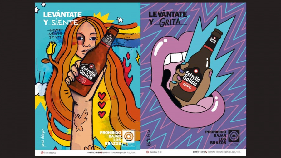 Estrella Galicia presenta la ilustraciones 'El Arte de No Bajar los Brazos'
