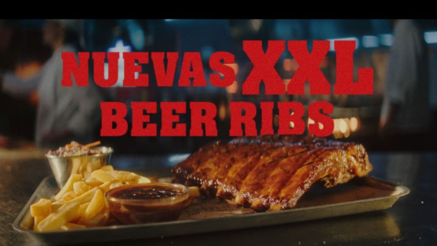 T-Rex y XXL Beer Ribs costillas Foster's Hollywood