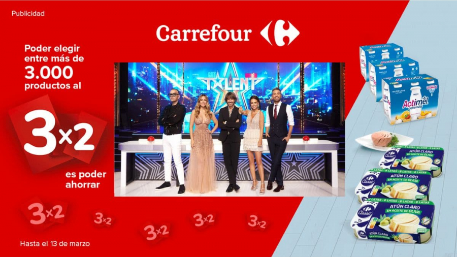 Campaña '3x2 en más de 3.000 productos' de Carrefour